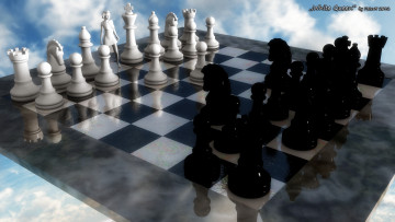 Картинка 3д графика другое клетки фигуры шахматы