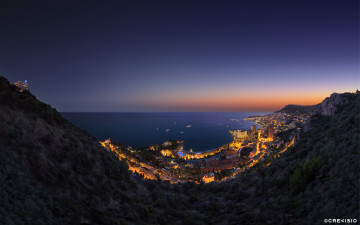 Картинка города монте карло монако monaco панорама ночной город