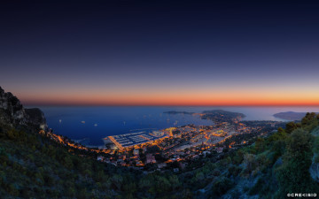 Картинка города монте карло монако monaco панорама ночной город