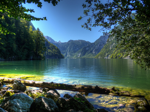 Обои картинки фото berchtesgaden, bavaria, природа, реки, озера, горы, лес, озеро