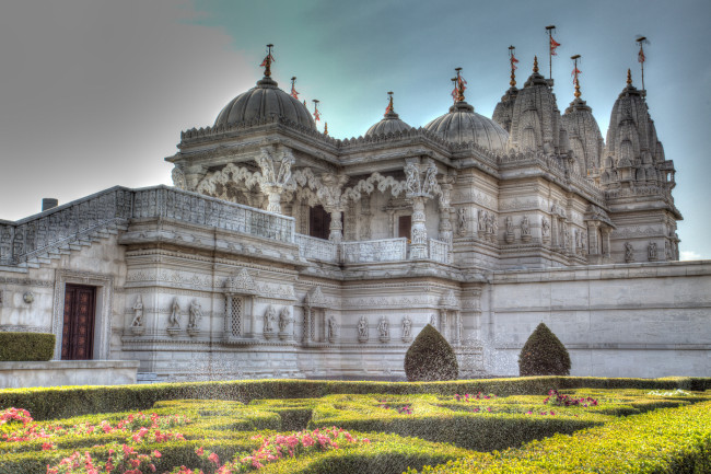 Обои картинки фото baps, shri, swaminarayan, mandir, london, города, лондон, великобритания, neen, temple, england, храм, шри, сваминараян, мандир