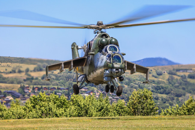 Обои картинки фото mil-mi-35, авиация, вертолёты, вертушка