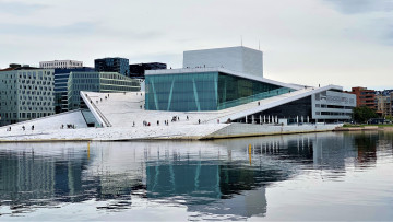 Картинка opera+house города осло+ норвегия opera house