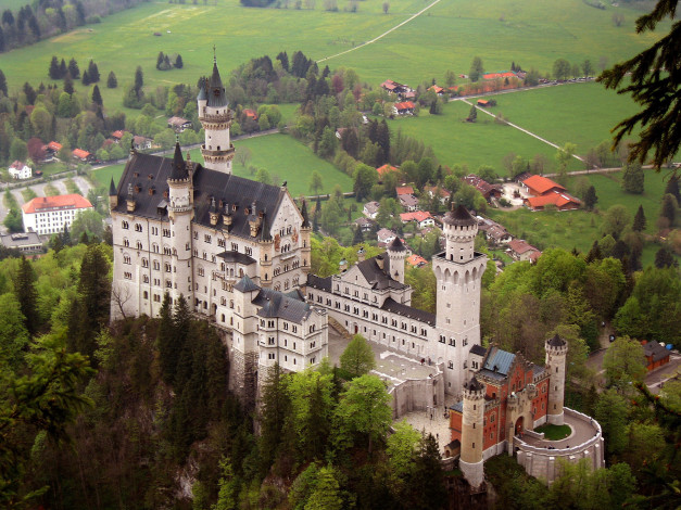Обои картинки фото neuschwanstein, castle, города, замок, нойшванштайн, германия