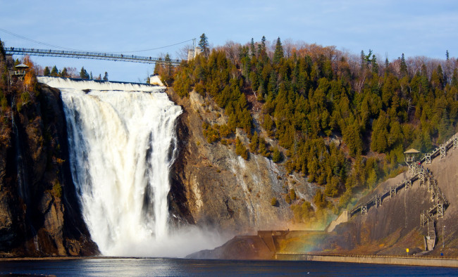 Обои картинки фото montmorency falls  quebec,  канада, природа, водопады
