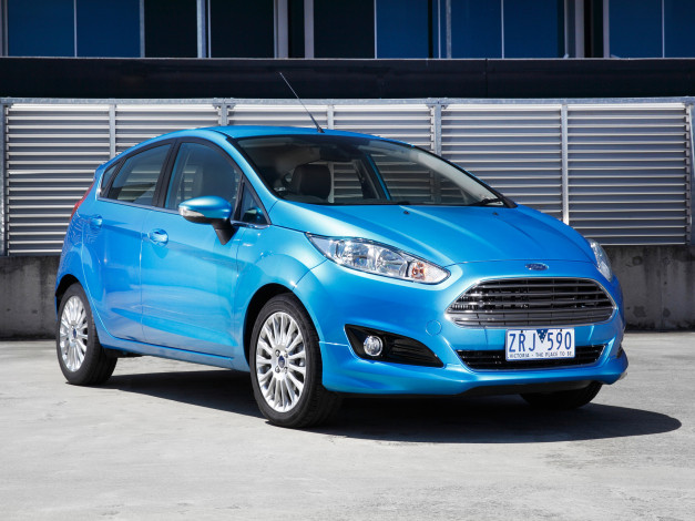 Обои картинки фото автомобили, ford, 5-door, s, fiesta, синий, 2013г, au-spec