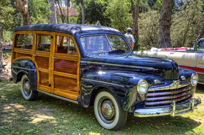 Обои картинки фото 1946 ford woodie wagon, автомобили, выставки и уличные фото, выставка, автошоу
