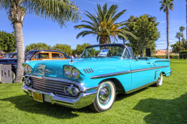 Обои картинки фото 1958 chevrolet impala, автомобили, выставки и уличные фото, выставка, автошоу