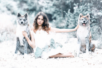 Картинка девушки alessandro+di+cicco alessandro di cicco protected by the wolves девушка собаки