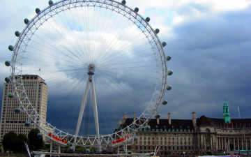 Картинка города лондон+ великобритания обозрения колесо