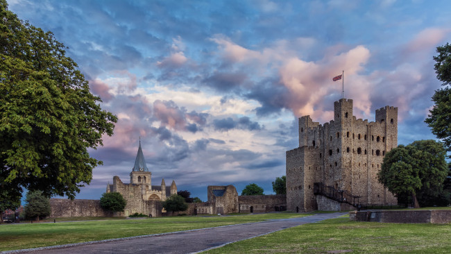 Обои картинки фото rochester castle, города, замки англии, замок