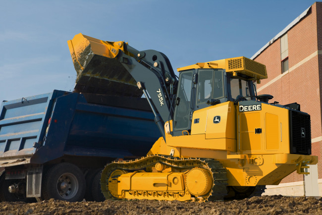 Обои картинки фото техника, бульдозеры на гусенецах, john, deere