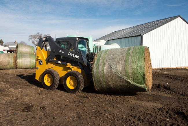 Обои картинки фото техника, фронтальные погрузчики, john, deere