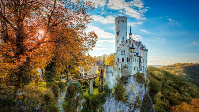 Обои картинки фото lichtenstein castle, города, замки германии, lichtenstein, castle