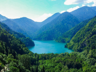 Картинка озеро+рица природа реки озера горы рица озеро кавказ абхазия