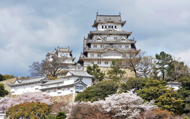 Обои картинки фото himeji castle, japan, города, замки японии, himeji, castle