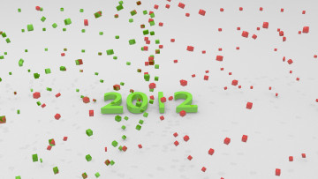 Картинка праздничные 3д графика новый год серый фон квадраты