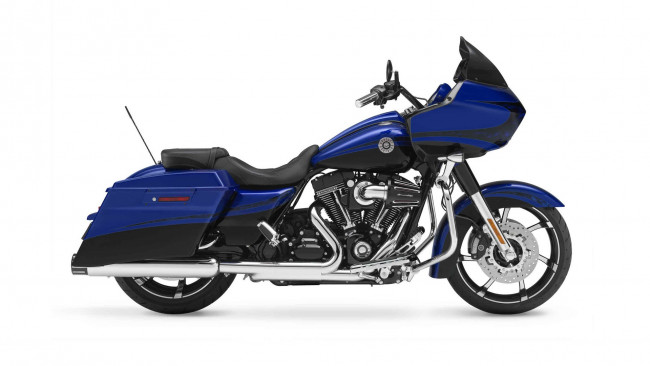 Обои картинки фото мотоциклы, harley-davidson, 2012, синий, custom, harley, davidson, cvo, road, glide