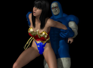 Картинка lordsnot 3д+графика фантазия+ fantasy существо супермен фон взгляд девушка