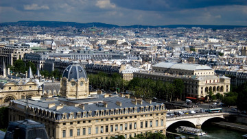 обоя города, париж , франция, панорама