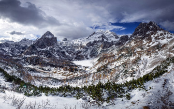 Картинка природа горы снег вершины
