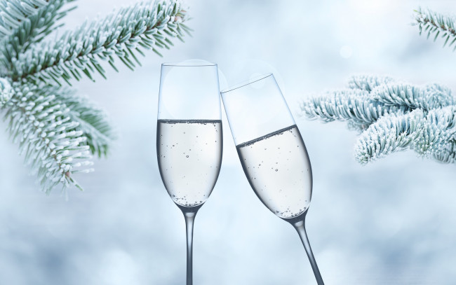 Обои картинки фото еда, напитки,  вино, зима, fir, tree, мороз, happy, елка, snow, снег
