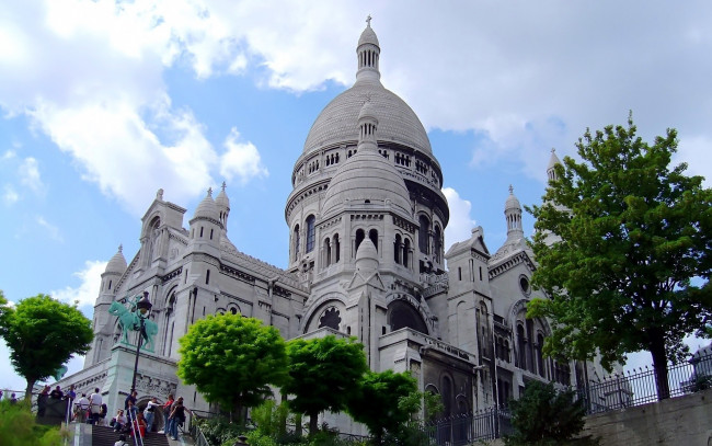 Обои картинки фото города, париж , франция, basilica, of, sacre, coeur