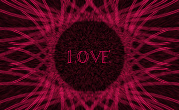 Картинка 3д+графика романтика+ romantics солнце круг лучи любовь надпись