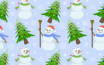 Картинка праздничные векторная+графика+ новый+год узор фон украшения christmas снеговик рождество новый год