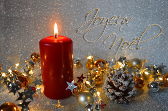 Картинка праздничные новогодние+свечи шишка свеча надпись