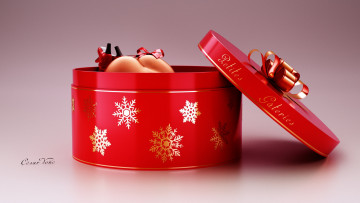 Картинка праздничные подарки+и+коробочки снегурочка