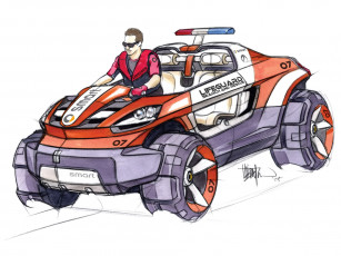 Картинка smart rescue vehicle drawing sa рисованные авто мото