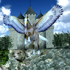 Картинка 3д графика fantasy фантазия пегас