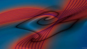 Картинка 3д графика abstract абстракции линии цвета изгибы