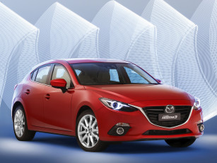 Картинка автомобили mazda красный 2013 bm au-spec hatchback mazda3