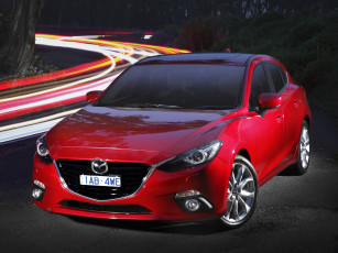 обоя автомобили, mazda, красный, 2013, bm, au-spec, hatchback, mazda3