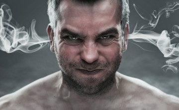Картинка мужчины -+unsort дым из ушей настроение щетина