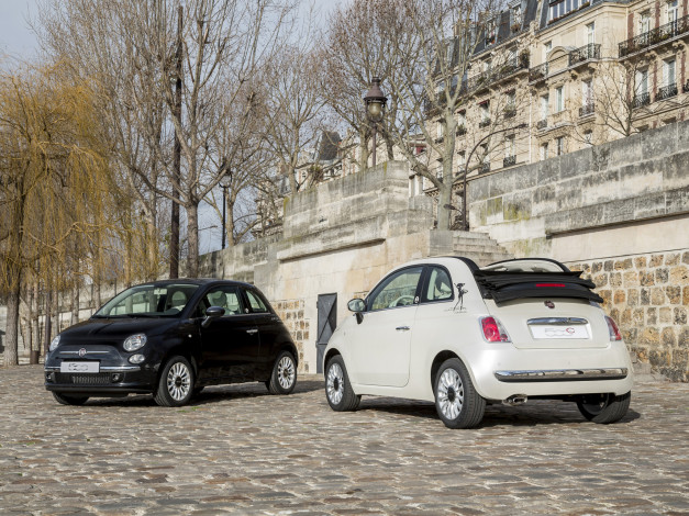 Обои картинки фото автомобили, fiat, 2014, guerlain, la, petite, robe, noire, 500