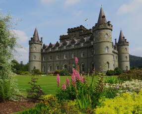 обоя inveraray castle, города, замок инверари , шотландия,  англия, стены, замок, башни