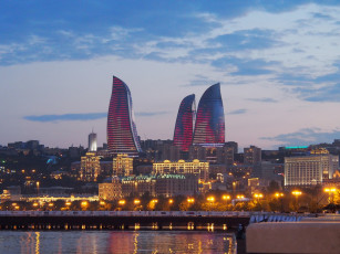 обоя города, баку , азербайджан, baku, azerbaijan