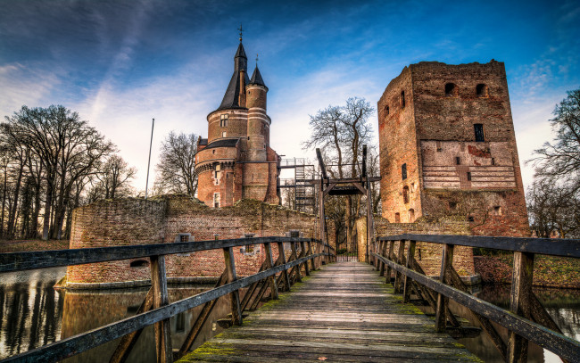 Обои картинки фото castle duurstede, города, - дворцы,  замки,  крепости, замок, стены, башни