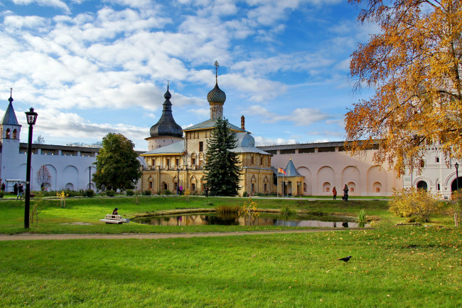 Обои картинки фото ростов великий кремль, города, - православные церкви,  монастыри, кремль, ростов, великий, двор, храм