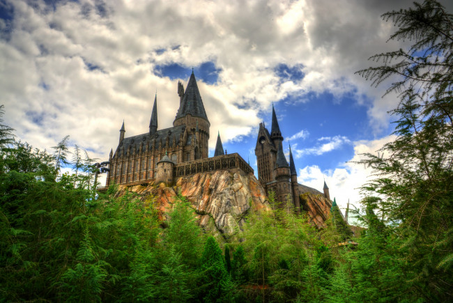 Обои картинки фото hogwarts castle, города, - дворцы,  замки,  крепости, стены, замок, башни