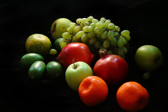 обоя еда, фрукты и овощи вместе, плоды