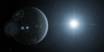 Картинка космос арт звезды вселенная планеты