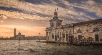 обоя punta della dogana, города, венеция , италия, панорама