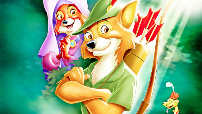 Обои картинки фото robin hood, мультфильмы, персонаж