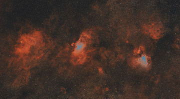 Картинка космос галактики туманности m16 ngc 6604 m18 m17