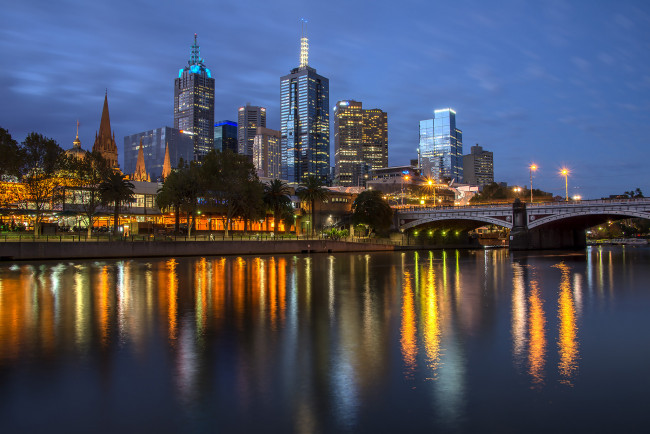 Обои картинки фото melbourne, города, мельбурн , австралия, небоскребы, панорама