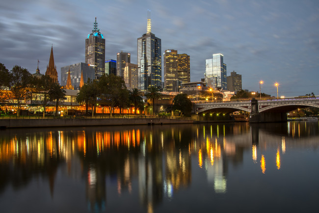 Обои картинки фото melbourne, города, мельбурн , австралия, небоскребы, панорама